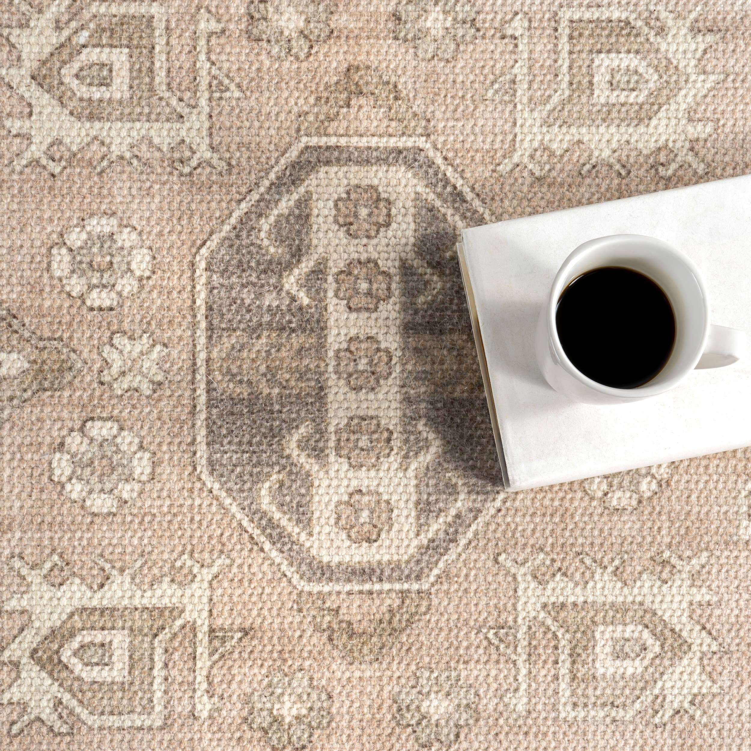 Beige Fae Wool and Cotton Area Rug for wholesale on Faire4