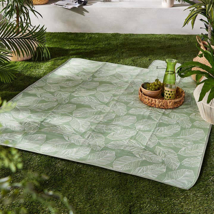 UW Home - Wholesale Picnic Blanket - Matteo Picnic Blanket by Fusion in Green 135 x 150cm