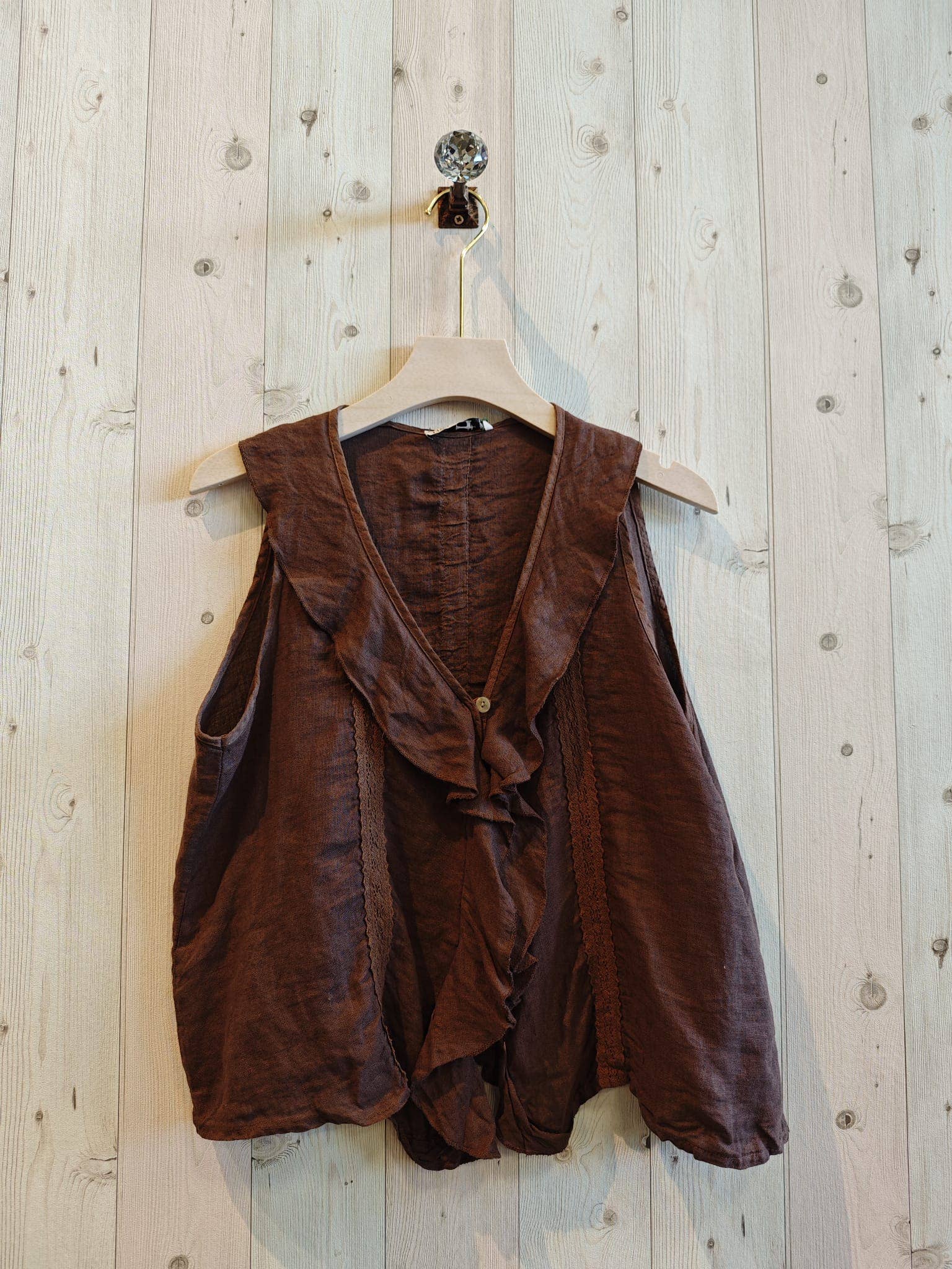 Linen & More - Vente Chemisier – femme - Blouse sans manches en lin 100%4