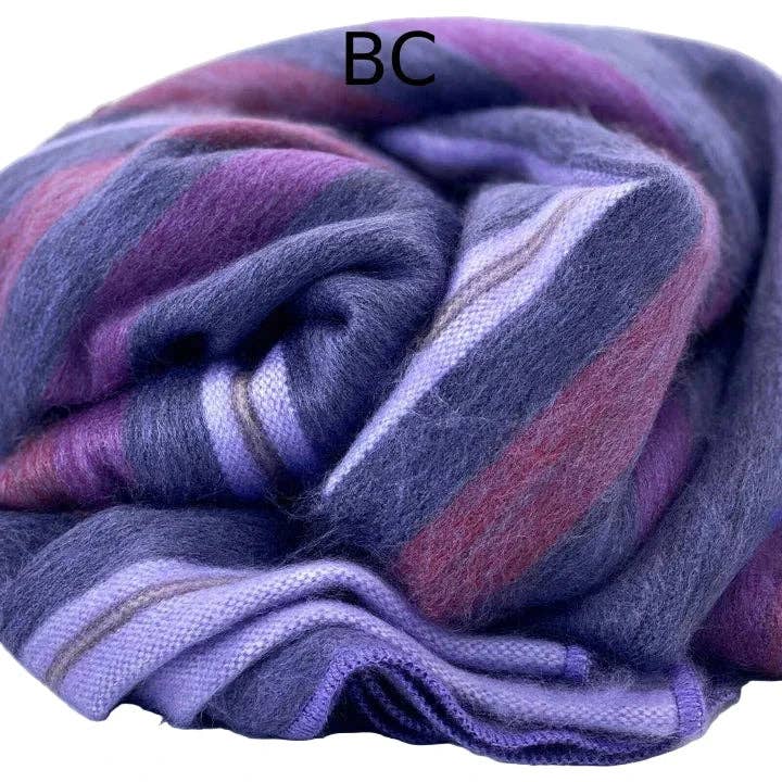 Choice Alpaca Products – wholesale Filtar – Alpacka Bed Filt - Randig97