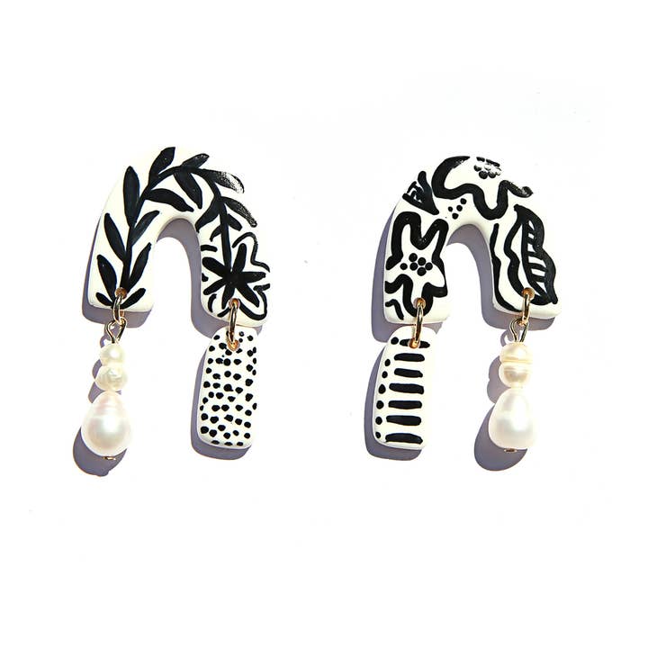 Kingston Jewellery - Wholesale Dangle earrings - Painted Shapes1
