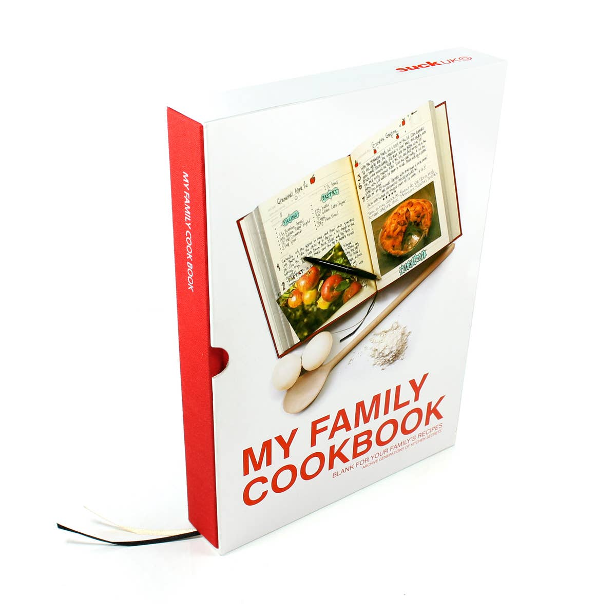 Until Pty Ltd - Wholesale Cookbooks and food - Suck UK My Family Cookbook Red3