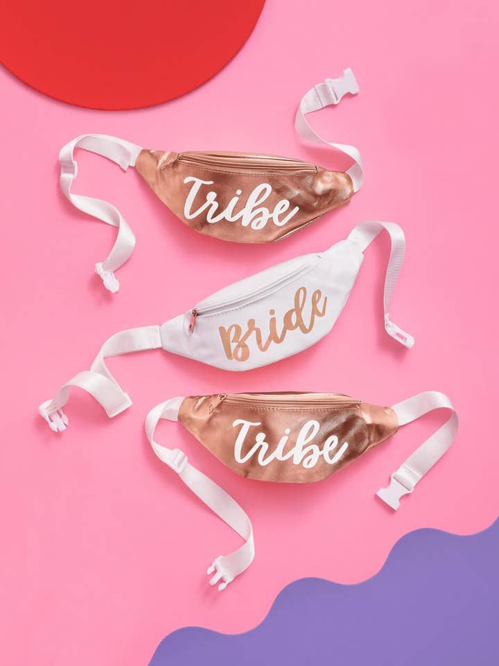 Bride Tribe Fanny Pack Set, Bridesmaid Favors, Bach Party for wholesale by xo, Fetti