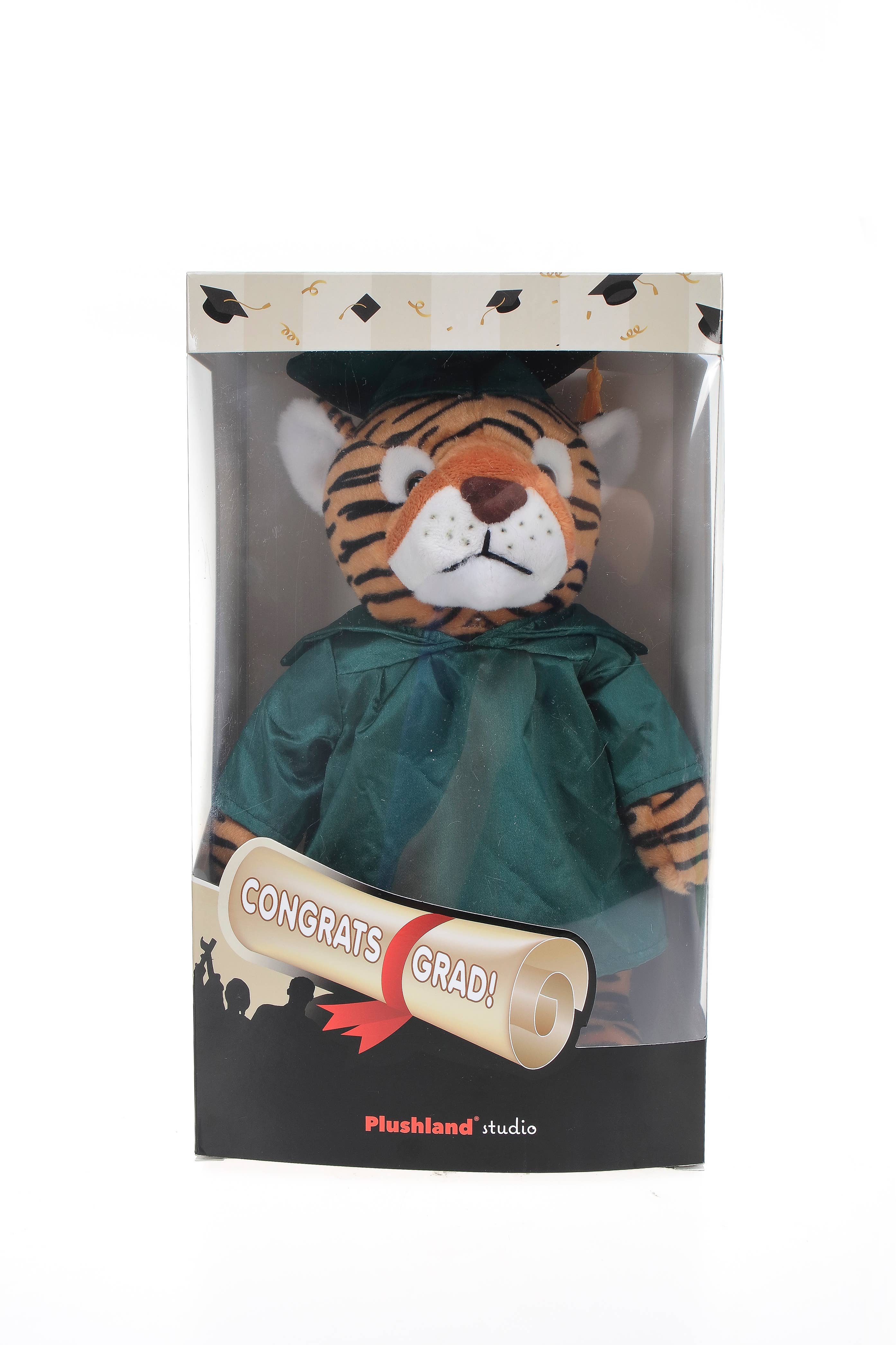 Plushland - Wholesale Stuffed/Plush Toy - Kids & Baby - Graduation Animals--Tiger 11" with custom imprint8