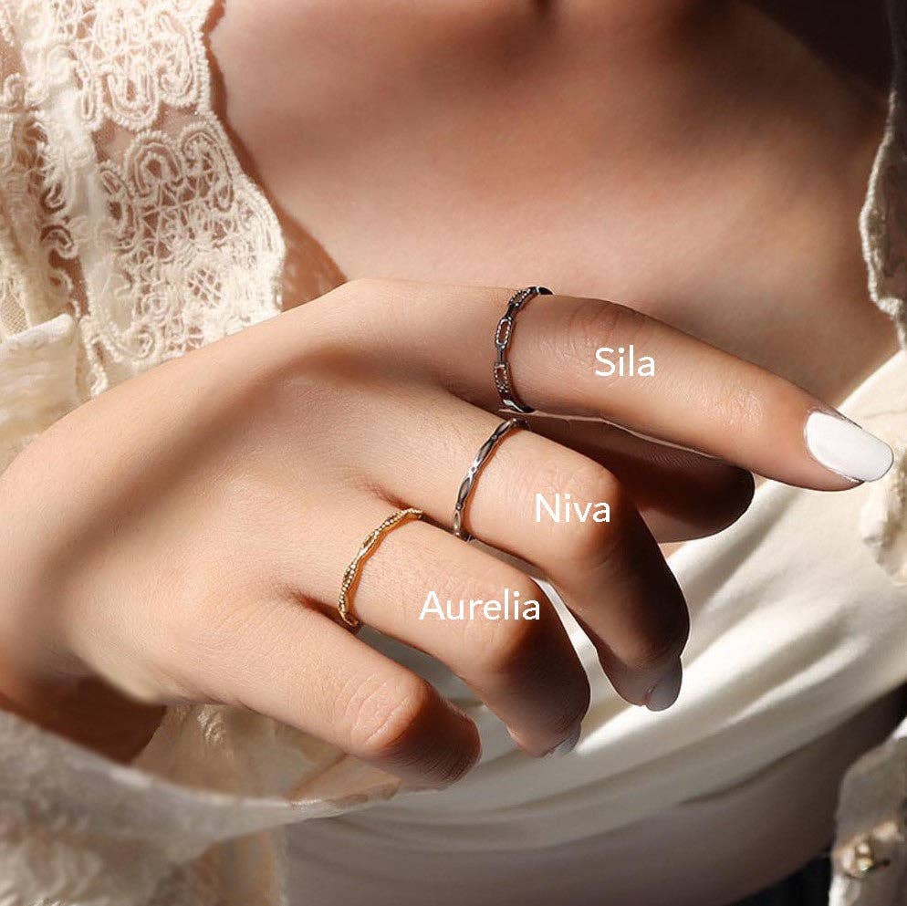 Schmuckgroßhandel - Wholesale Band/Stacked Ring - Sila ring | 18k gold plated3