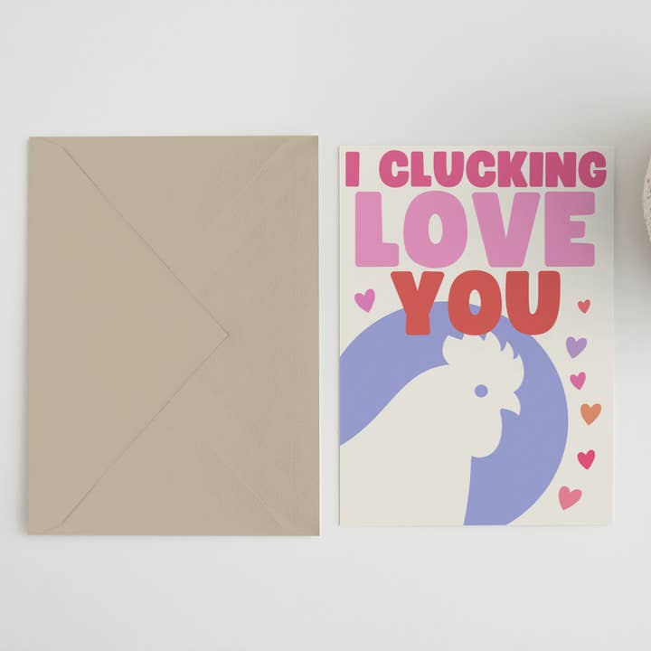 Ti amo da impazzire carta A6/5x7 per la vendita all'ingrosso da parte di Blue Iris Designs Co