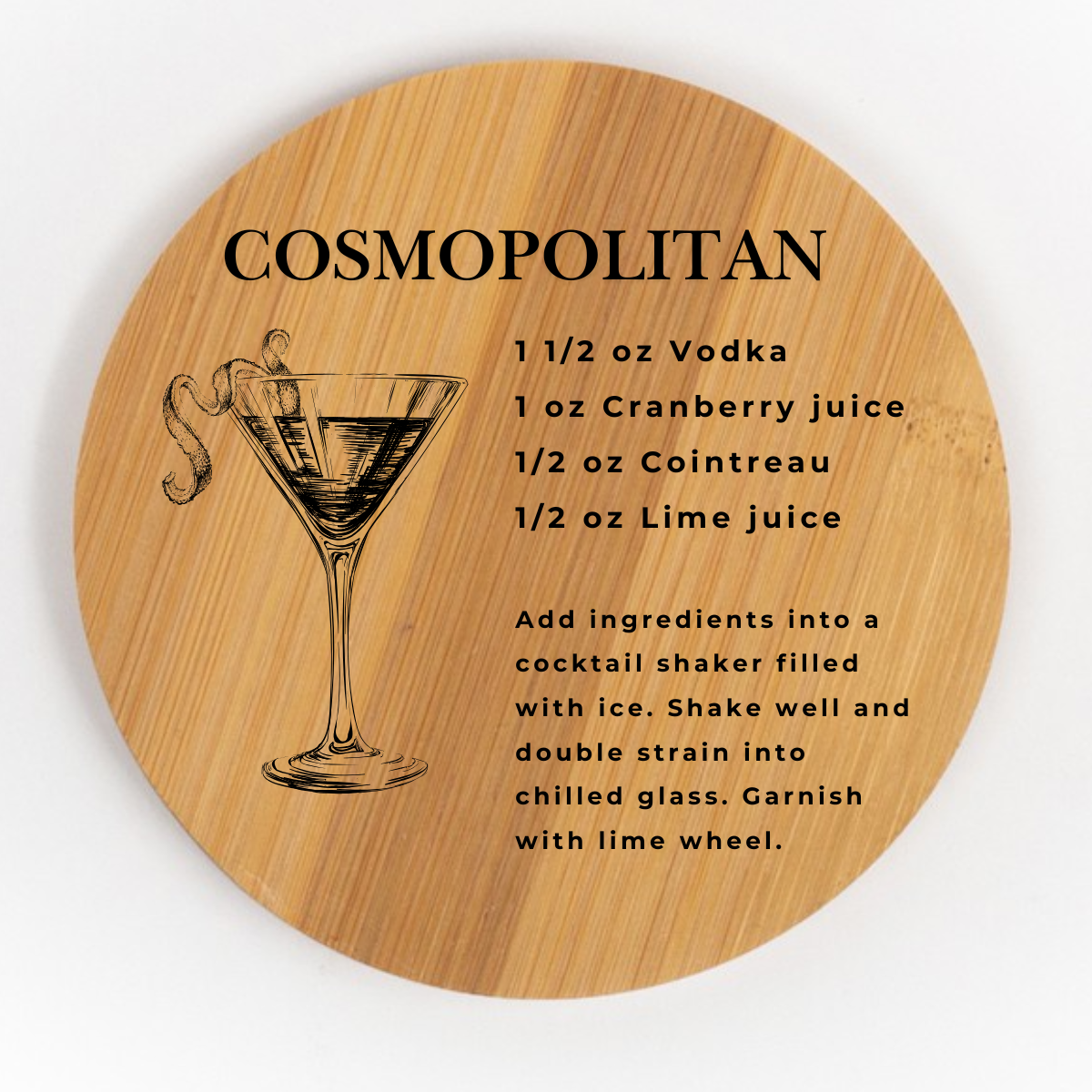 Nautically Northern - Wholesale Coasters - Classic Cocktail Recipe Coasters | Wood & Slate Bar Coasters14