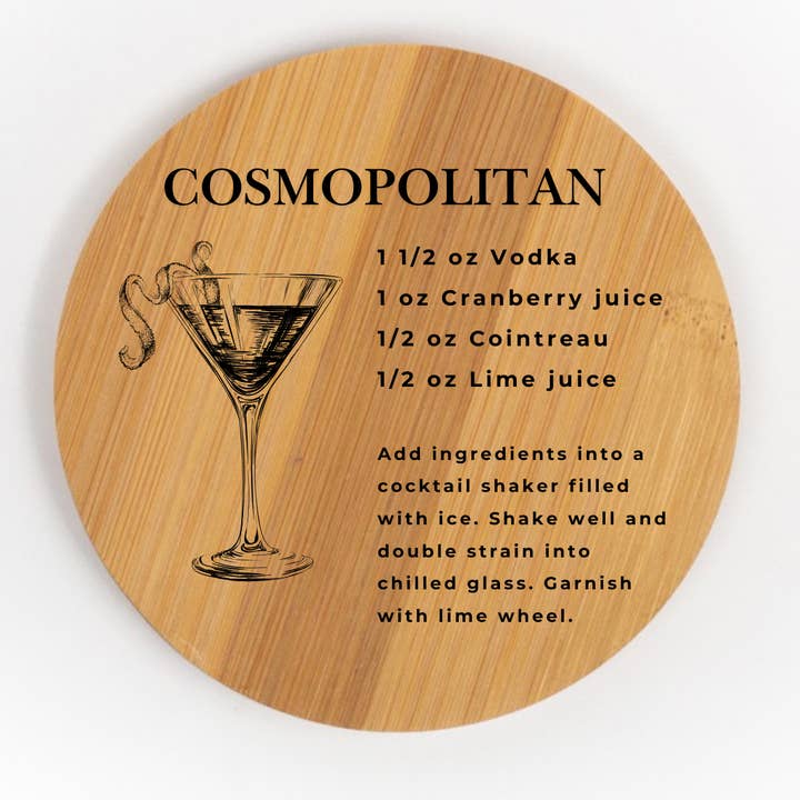 Nautically Northern - Wholesale Coasters - Classic Cocktail Recipe Coasters | Wood & Slate Bar Coasters14