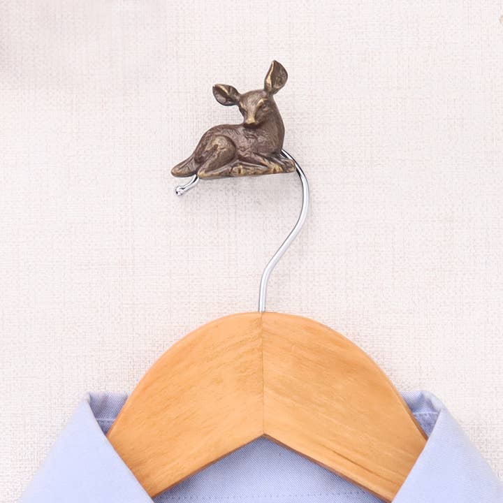 1 Piece Iron Fawn Wall Coat Hooks Antique for wholesale on Faire