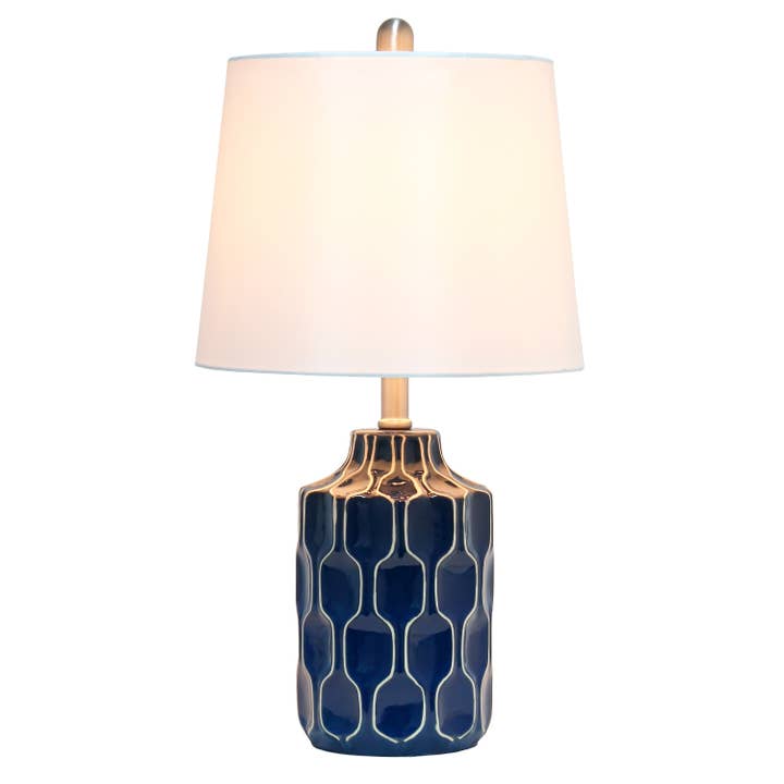Continents Brands - Wholesale Accent/Desk Lamp - Lalia Home Moroccan Glass Table Lamp Blue1