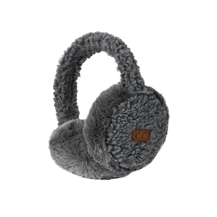 Funky Junque - Wholesale Earwarmers/Ear Muffs - Women's - Adjustable Earmuffs - Fuzzy - Grey2
