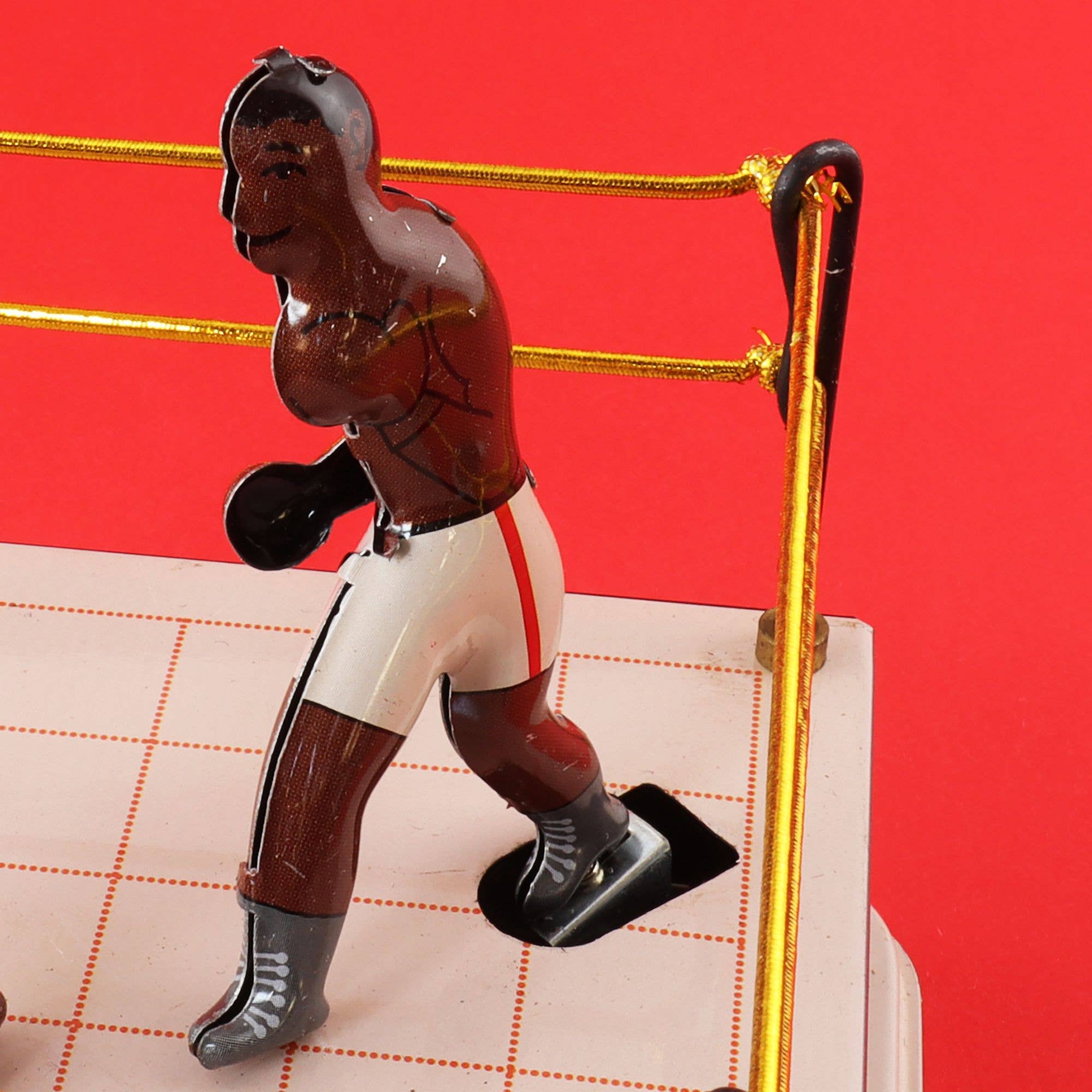 Tribal Trade GmbH – Brinquedo clássico - Crianças por atacado – Brinquedo de lata com boxeadores em ringue de boxe de lata8