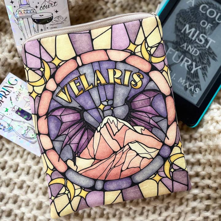 ACOTAR Velaris Padded Kindle Sleeve w Zipper Book Lover Gift for wholesale by Well Read Babes