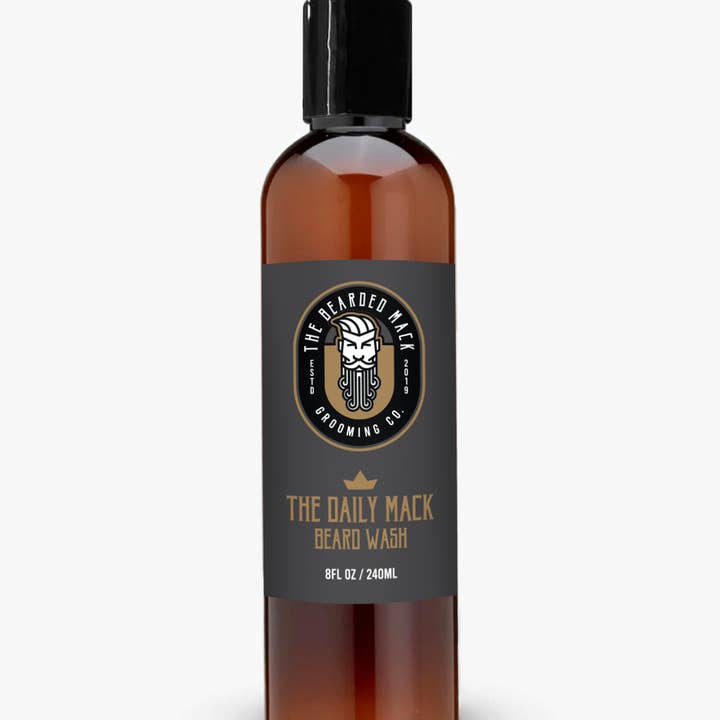 The Daily Mack Beard Wash - Natural (Unscented) for wholesale by The Bearded Mack Grooming Co