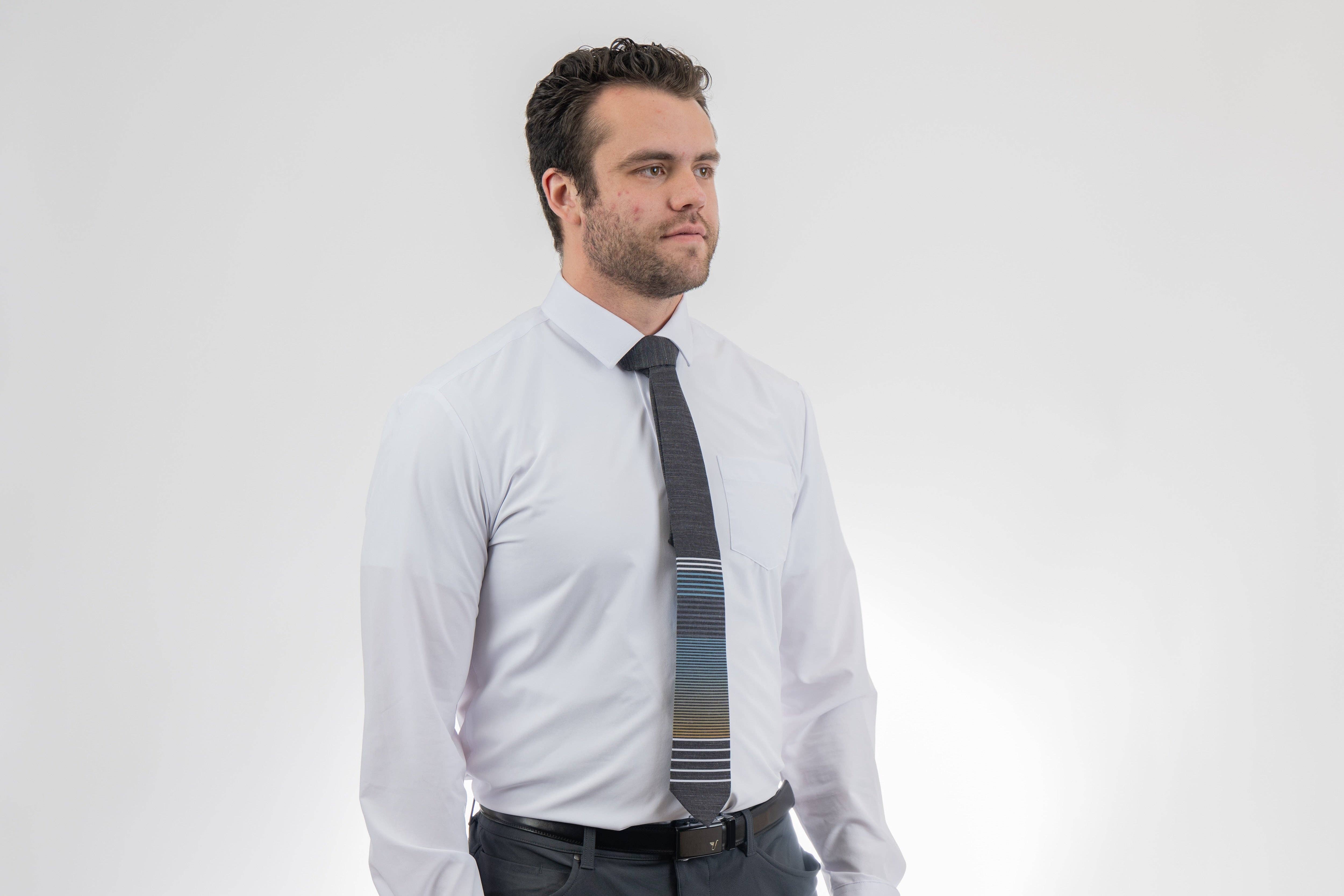 Bombora Ties - Wholesale Necktie - Men's - Sunset Stripes (green)4