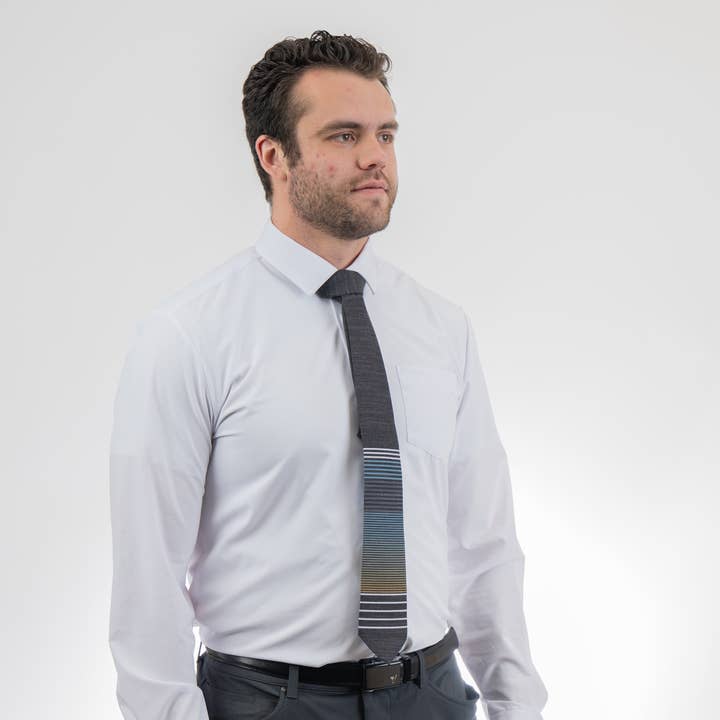 Bombora Ties - Wholesale Necktie - Men's - Sunset Stripes (green)4