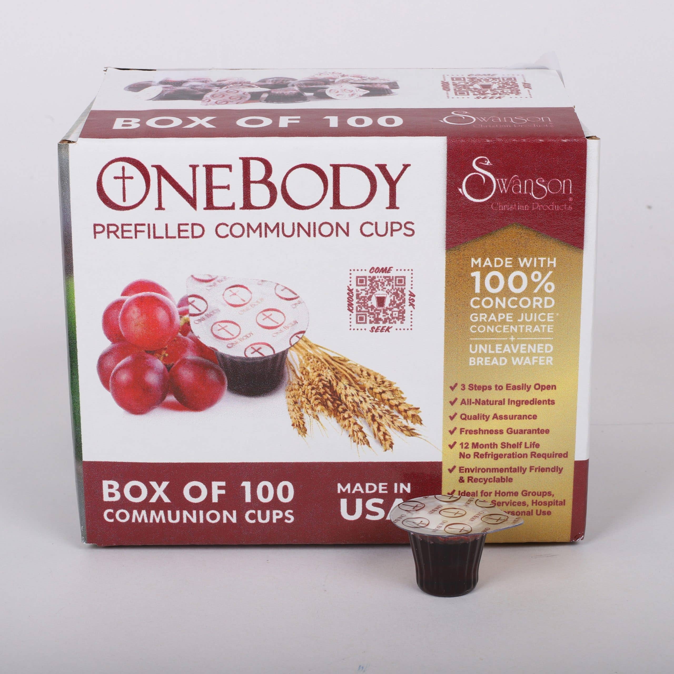 Swanson Christian Products - Wholesale Disposable Cup - Communion Cups OneBody PreFilled 100Pk4