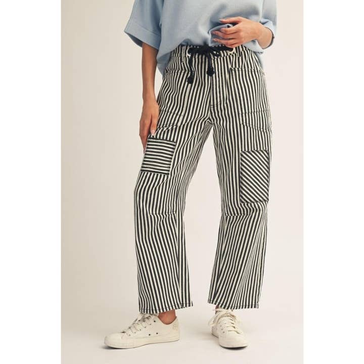 NIEUWE Stripe Barrel Broek voor wholesale door STYLE USA