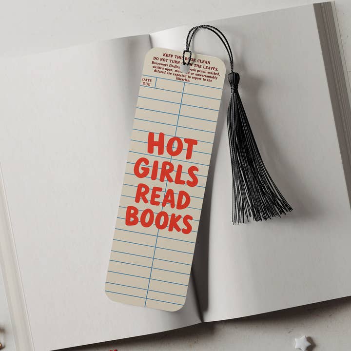 Hot Girls Read Aluminum Metal Bookmark for wholesale by DaisyChainDesignCo