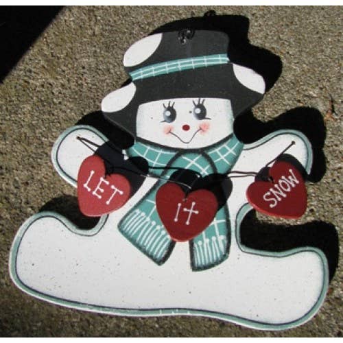 1054 - Let It Snow wood snowman for wholesale by Nannie and B's Crafts