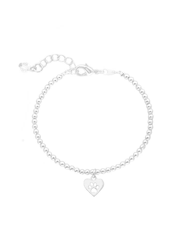 Love My Dog Paw Charm Perlenarmband — SF für den Großhandel von Zoey Simmons