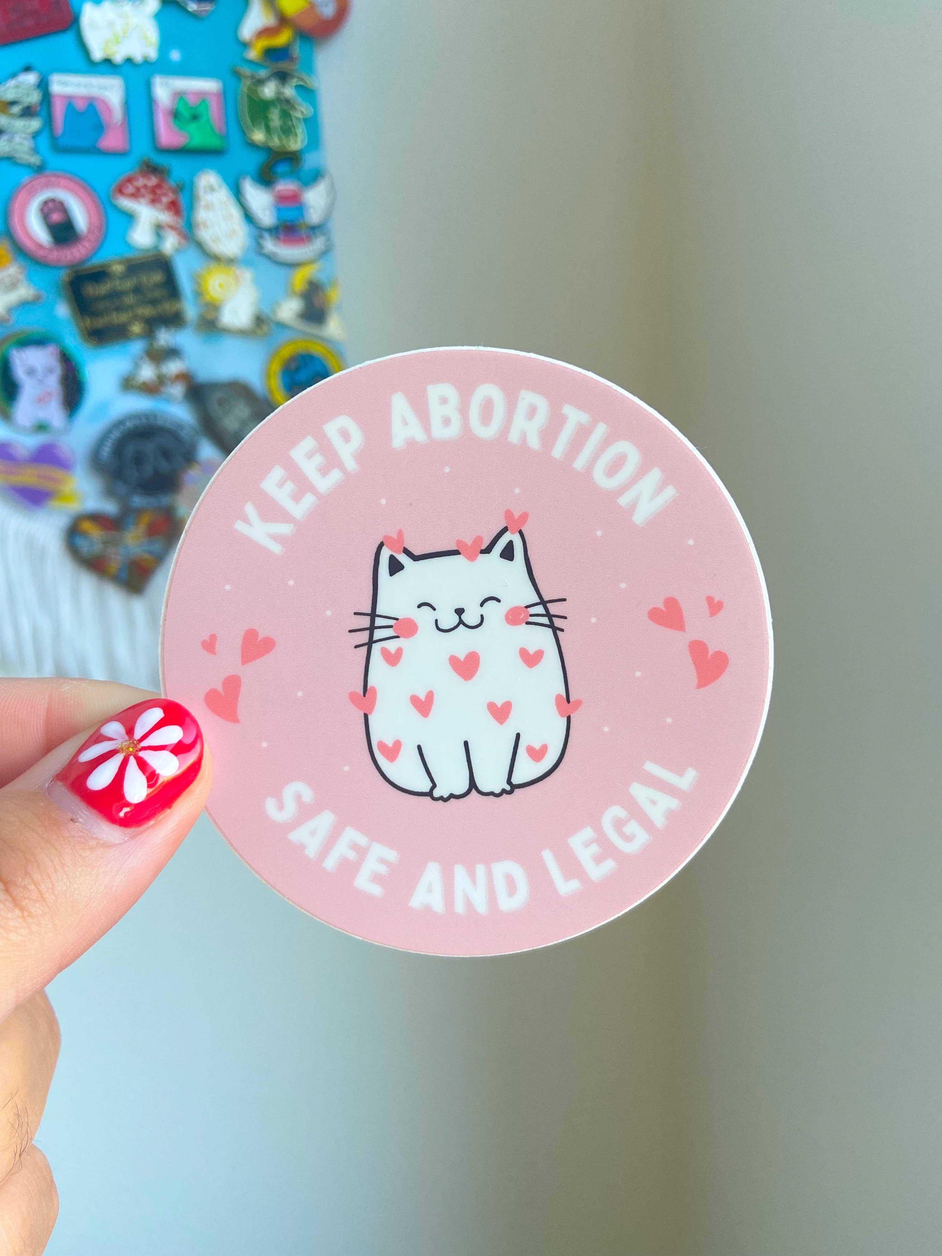 Wild Rabbit Beads - Venta al por mayor Pegatina - Adhesivo de vinilo (mantenga el aborto seguro y legal)