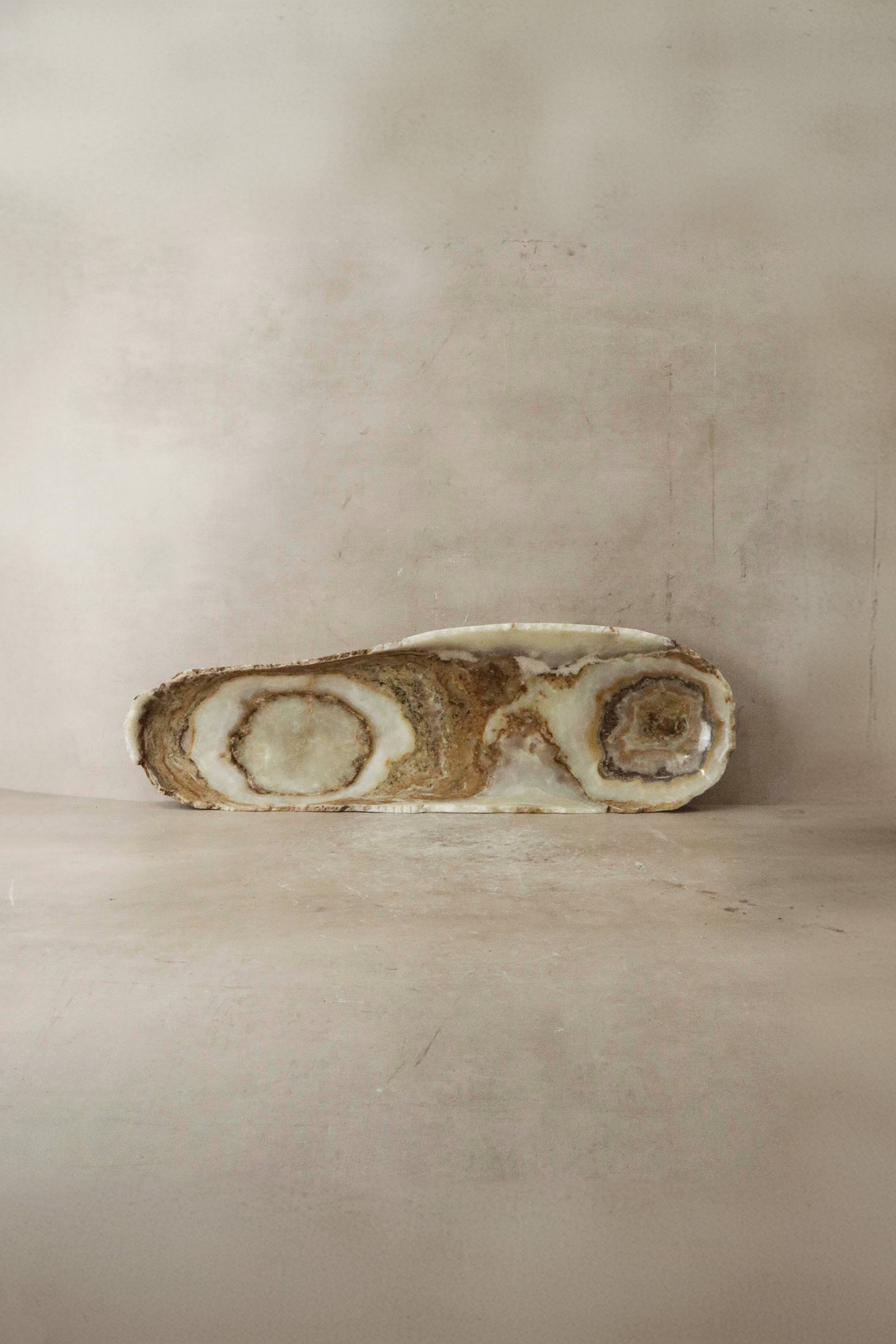 Botanical Boys - Wholesale Decorative Plate/Dish/Bowl - Premium Onyx Bowl Raw Edge No 110