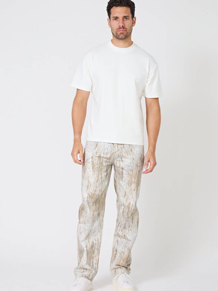 TOP MONDAY - Wholesale Top & Pant Set (NOT Loungewear) - Men's - Paint Effect Denim Set – Street Chic Look for Winter7