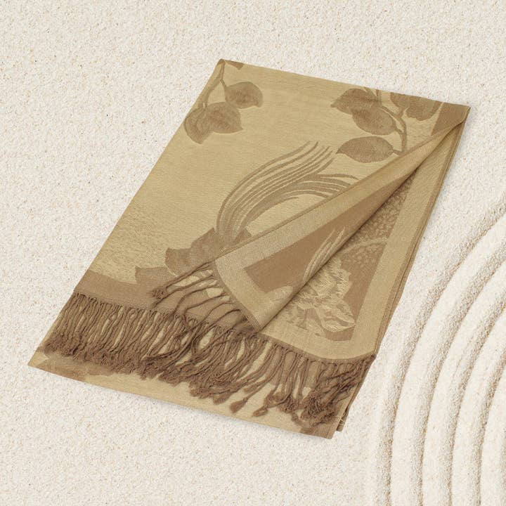 Sensibling Corp. - Wholesale Scarf – Women's - Rose Floral Pashmina Reversible Scarf Shawl55