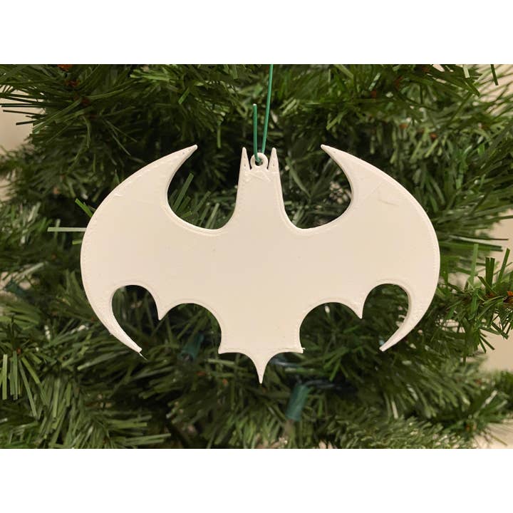Bat Shape 101 - Plastic (White) (3D-Printed) for wholesale by Economy Ornament