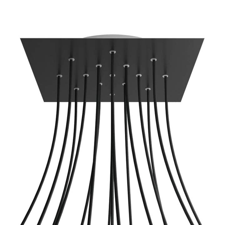XXL Rose-One square rosette, 400 mm with 15 holes and 4 side holes for wholesale by LIGHTINUP S.R.L.