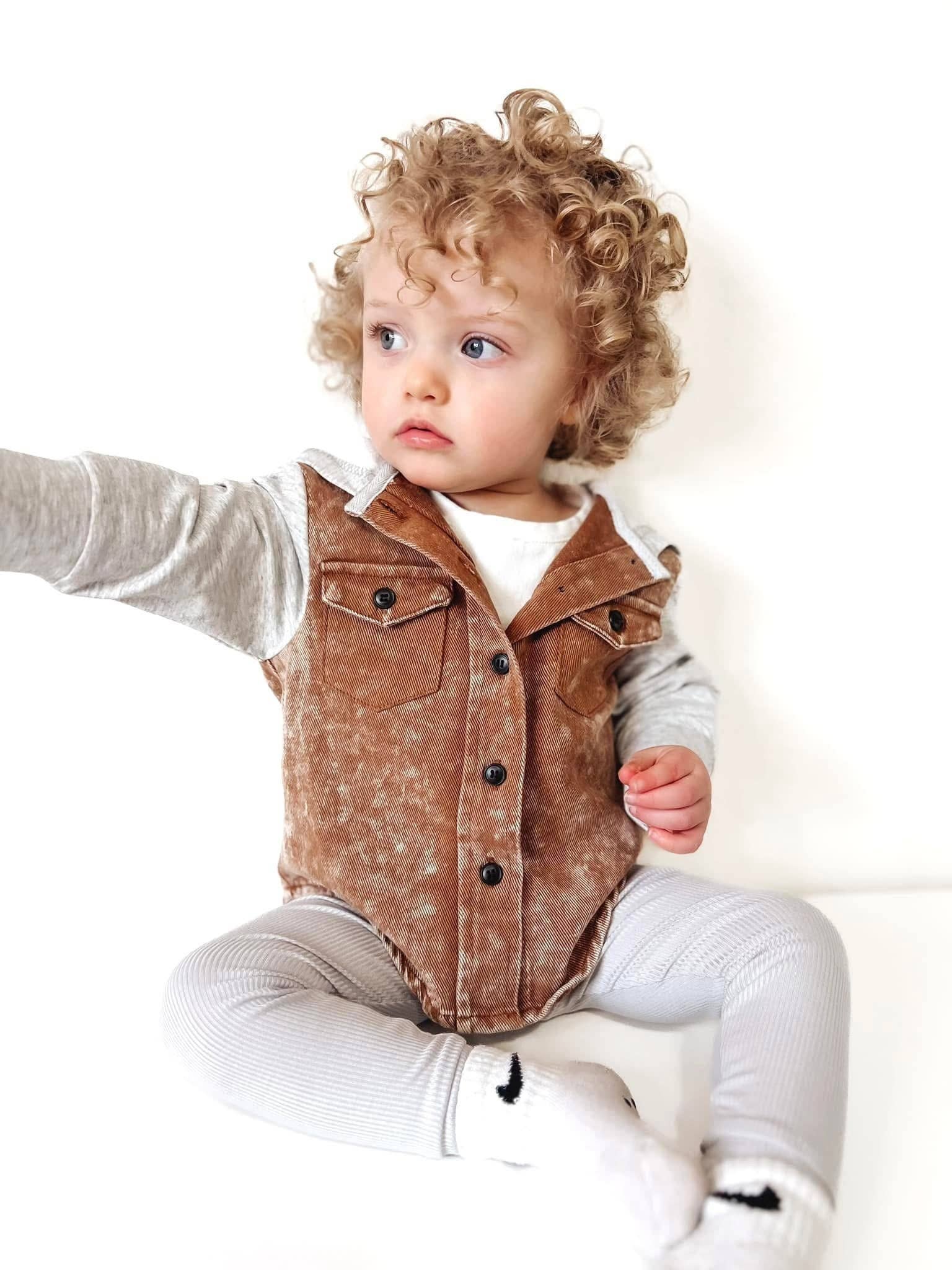 Lettie Grays Clothing - Vente Pantalon – bébé - Leggings en bambou côtelé | Gris cendre3