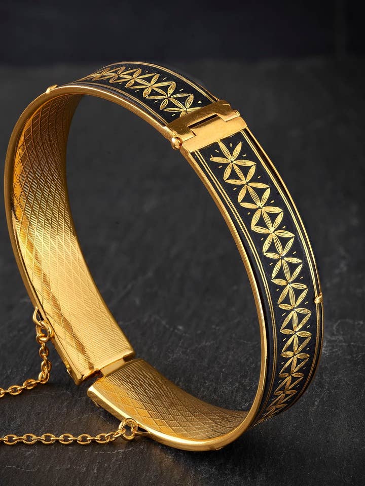 Pulsera Damascena con Oro 24 Kt para venta al por mayor de Togashi Damasquinos