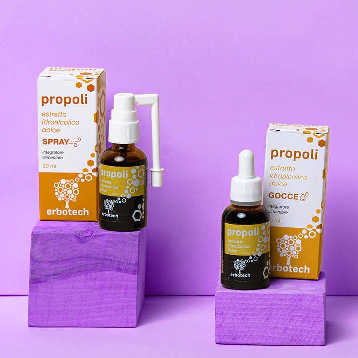 Propolis – Hydroalcoholic extract, delicate taste – 40% alcohol – Mother Tincture for wholesale by erbotech