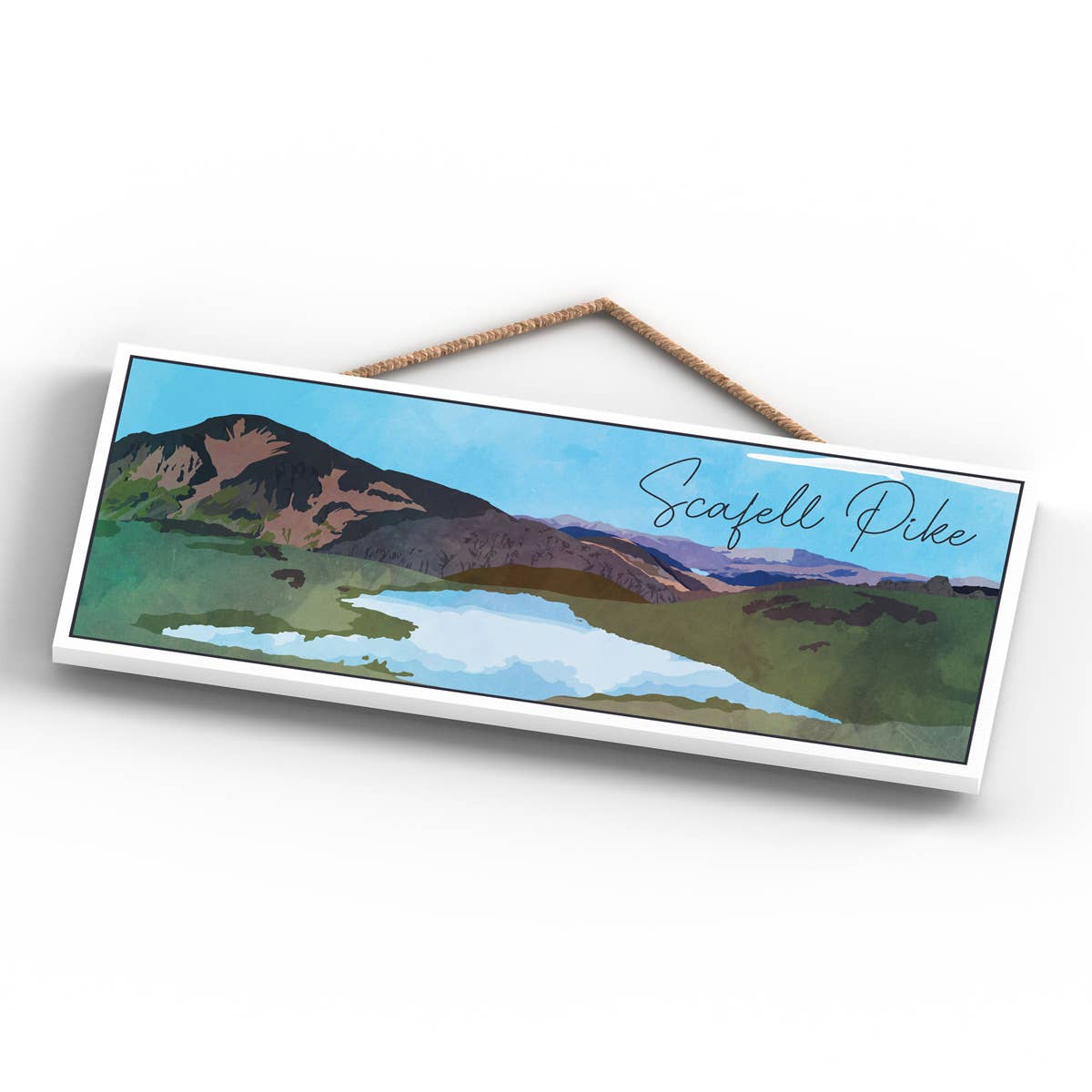 Vivid Squid Wholesale – wholesale Konsttryck – P6548 - Byggnadsställning Gädda Berg Illustration Sjödistriktet3