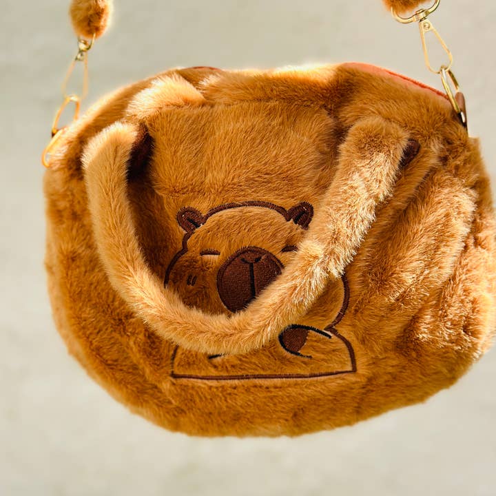 CapyFun – wholesale Axelväska - Dam – Capybara Plysch Crossbody Väska Handväska Söt Fluffig Mode