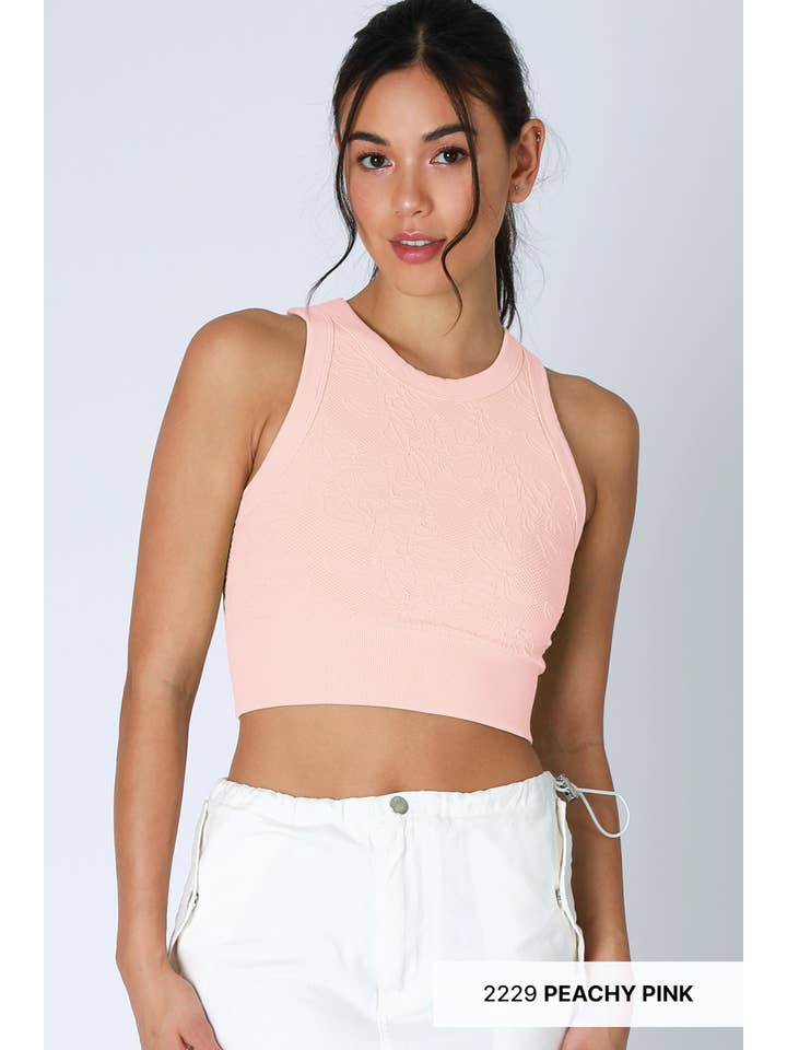 NIKIBIKI - Wholesale Knit Top - Women's - NS8330 - Lace High Neck Crop