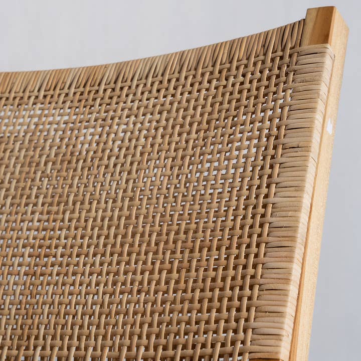 Office Objets - Wholesale Chair - Reclined chair in natural wood and woven rattan7