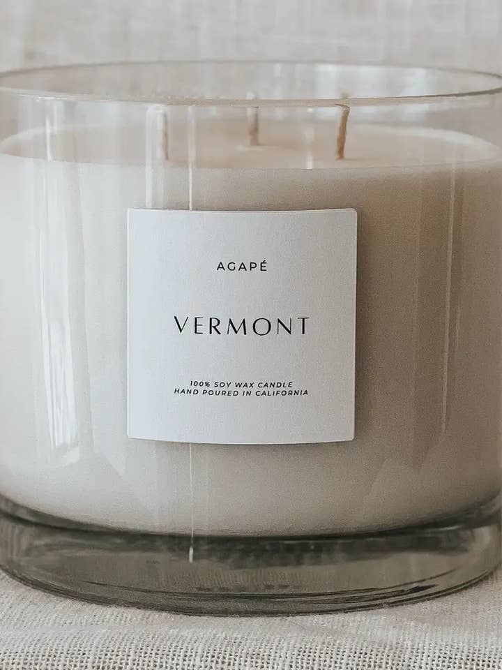 VERMONT CANDLE 36 oz for wholesale by Agapé Candles
