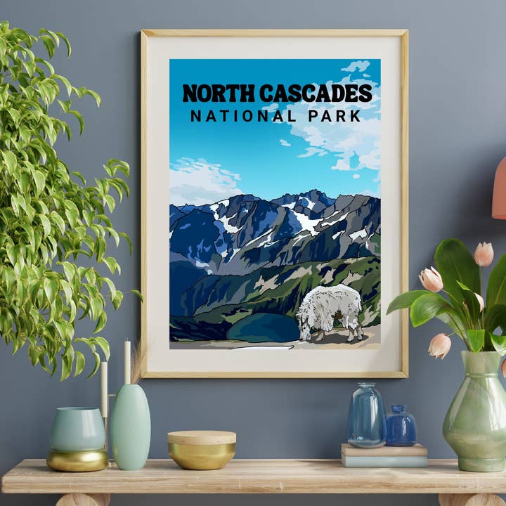 Wild Life Design Co. - Wholesale Poster - North Cascades National Park - Liberty Bell Mountain Poster | Travel Print