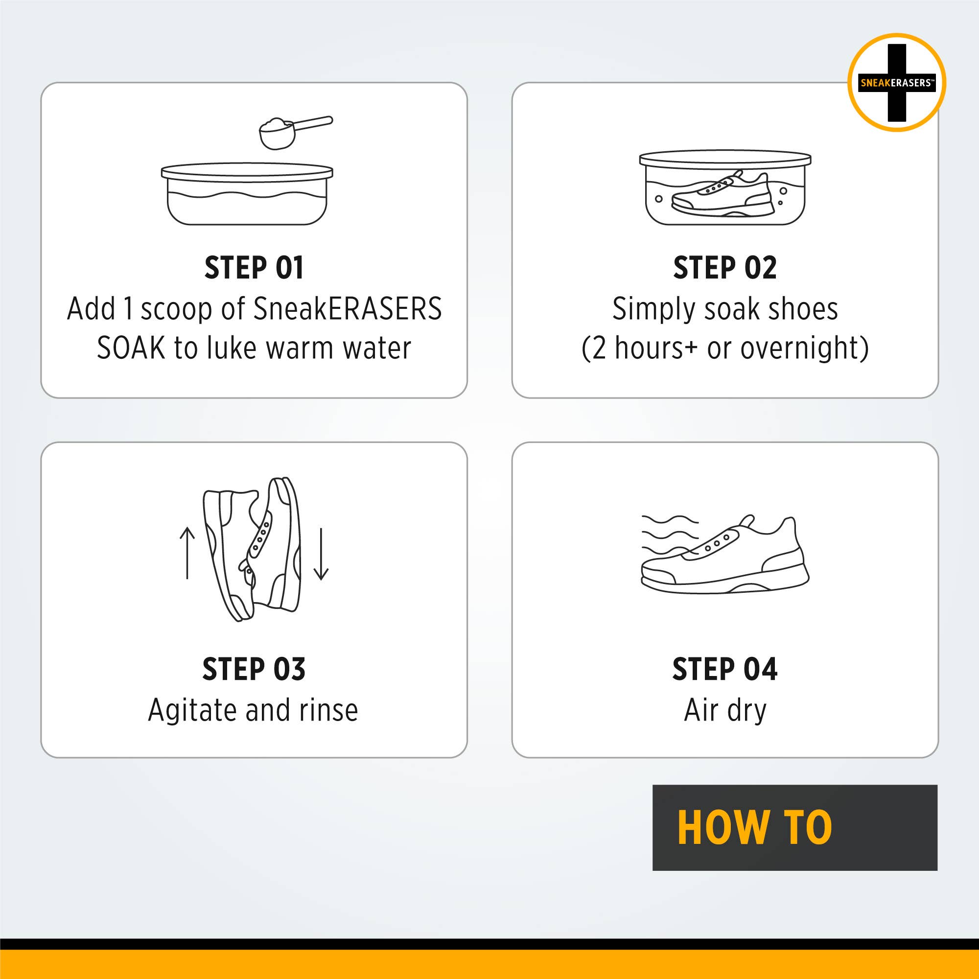 SneakERASERS - Wholesale Shoe Care Kits & Sets - SneakERASERS Soak - Easy Sneaker Detergent7