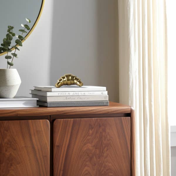 Metal Croissant Decorative Object Sculpture - Gold, 3 in. for wholesale by Sagebrook Home