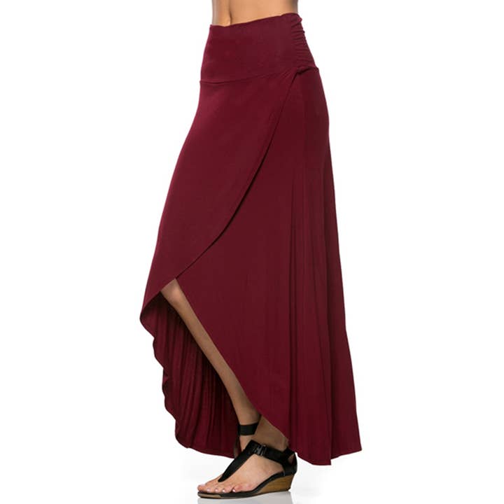 Azules Clothing – Engroshandel Nederdel - Dame – Maxi nederdel med høj lav sidespalte3