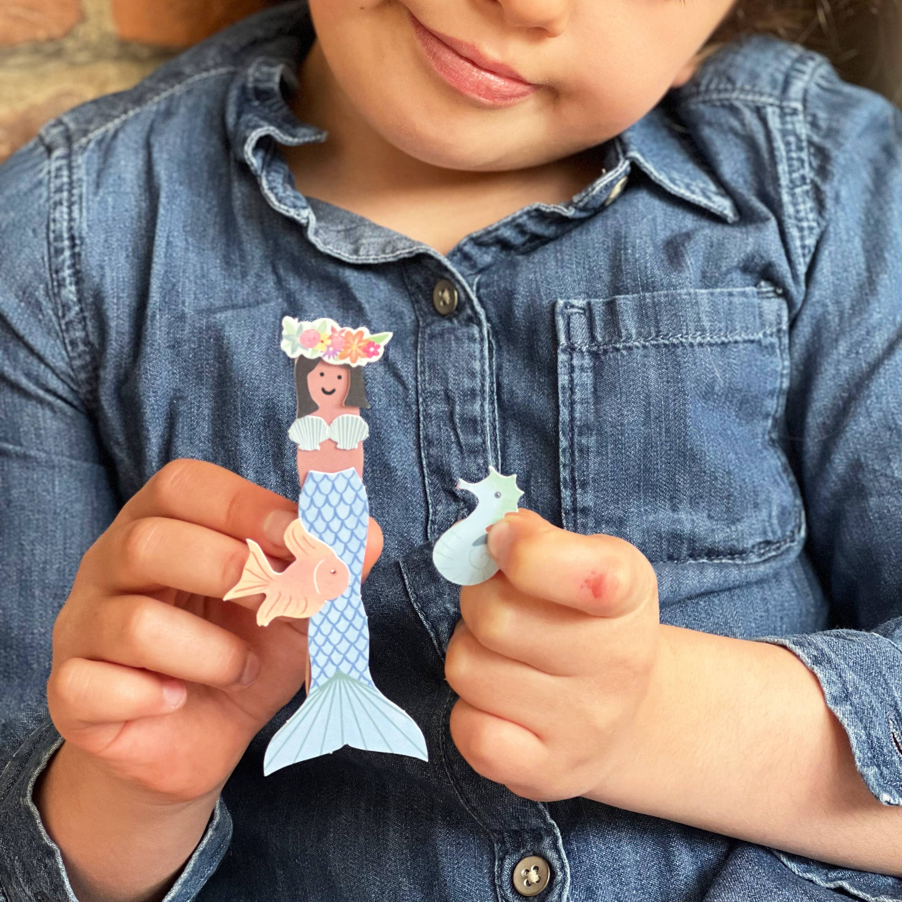 Cotton Twist (USA DUTIES PAID) – wholesale DIY craft kit – Child – Make Your Own Mermaid Peg Doll1