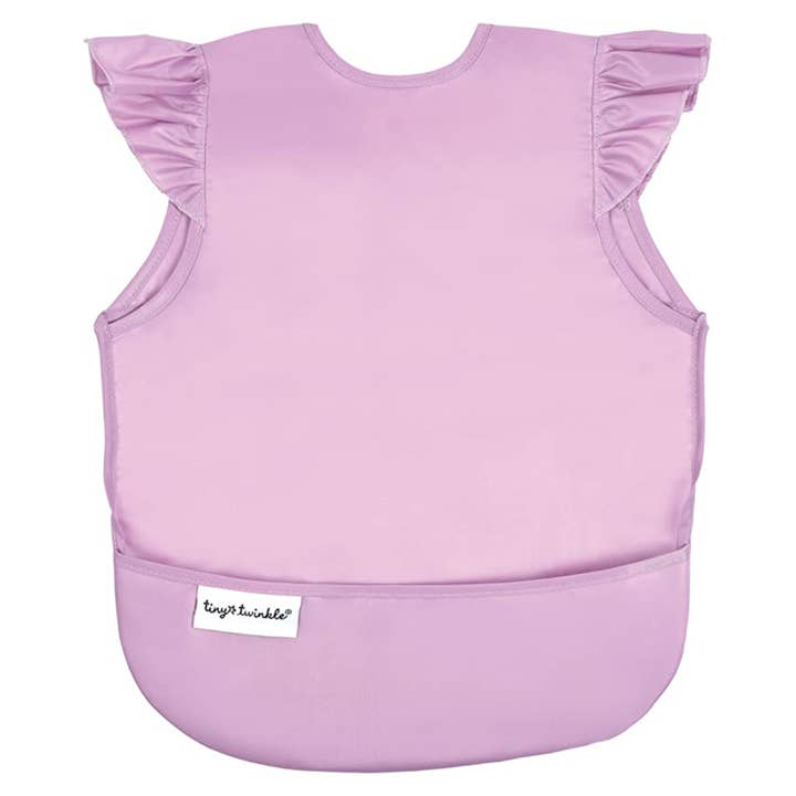Tiny Twinkle - Mess - Proof Apron Bib - Lilac (MSKU: ABR-LC-S; ABR-LC-L) for wholesale by Tiny Twinkle