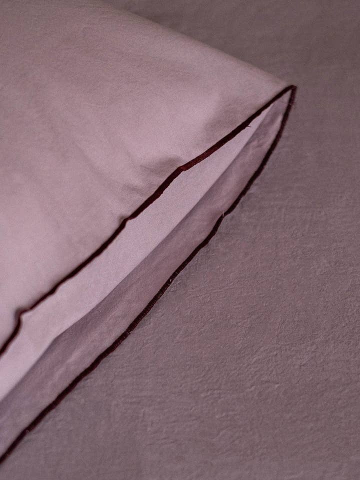 Juego de funda nórdica y media: 120 x 200, rosa berenjena para venta al por mayor de Tessitura Govi