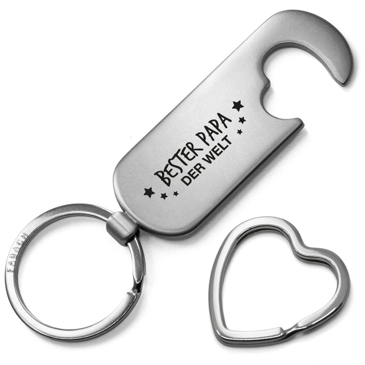 FABACH – Die Schlüsselanhänger-Schmiede - Vendita all'ingrosso Portachiavi - Uomo - Portachiavi con apribottiglie « Bester Papa der Welt »1