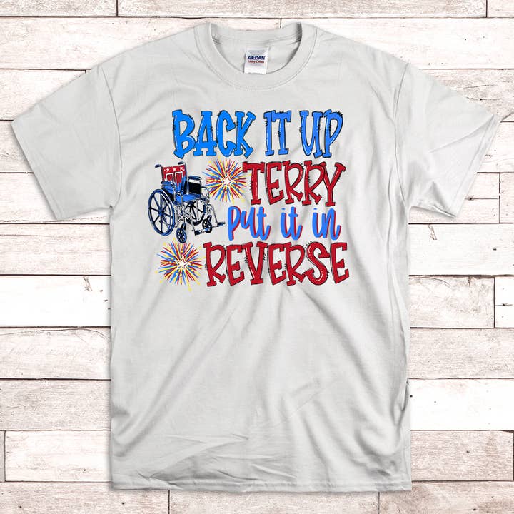 Indietro Terry Mettilo in Retromarcia Maglietta Sbiancata del 4 Luglio per la vendita all'ingrosso da parte di Sweet Tees