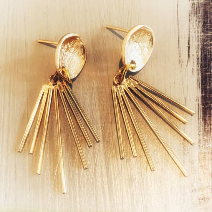 Gold Sparkler Earrings for wholesale by JAG/ged Edge Jewelry