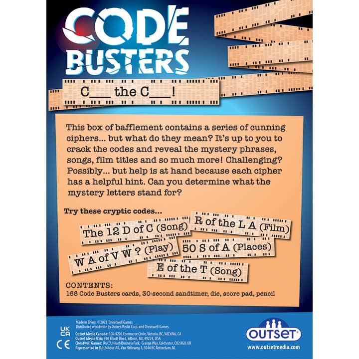 Outset Games and Cobble Hill Puzzles - Wholesale Card Game - Code Busters Game1